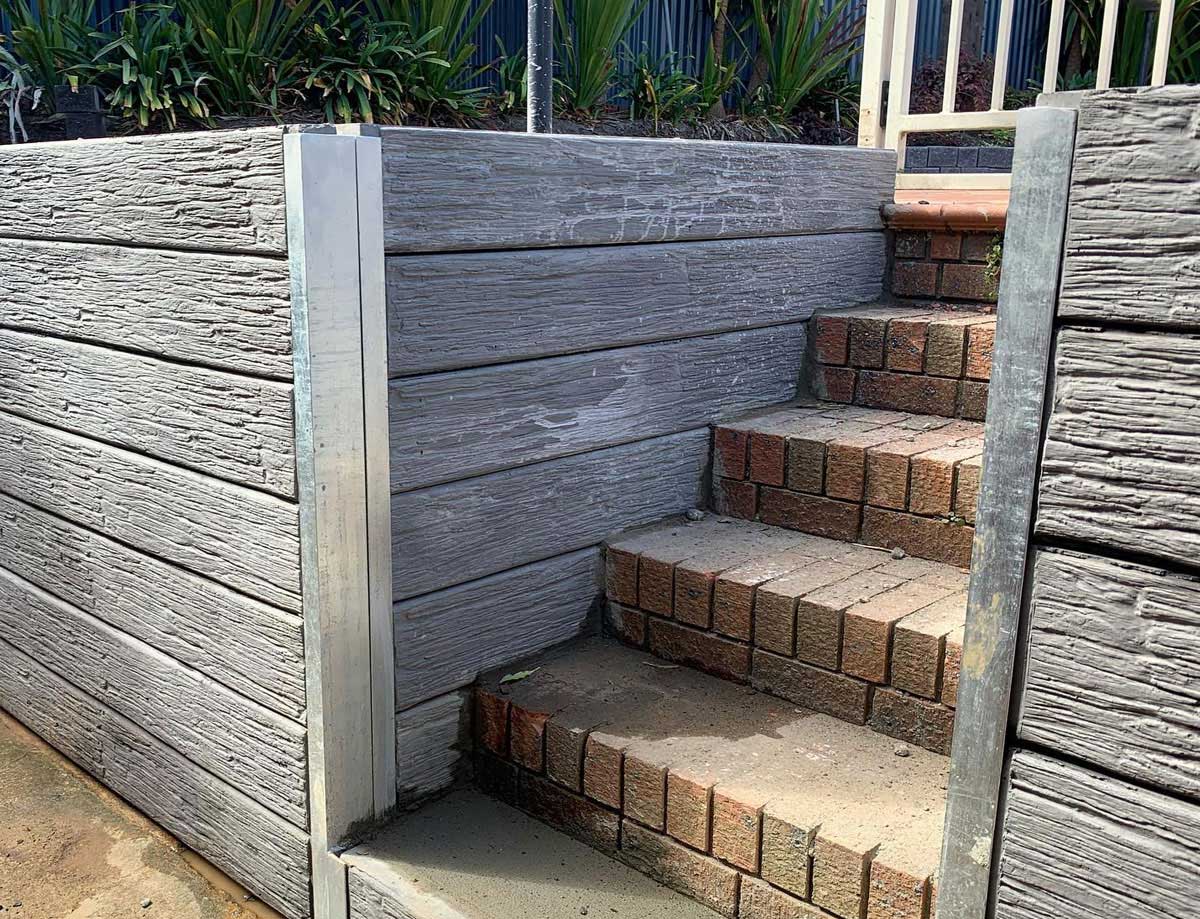 Malibu Charcoal Concrete Sleepers Retaining Wall | Retaining Wall Supplies Melbourne