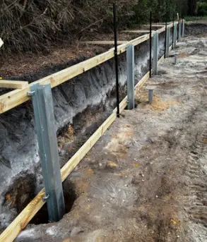 100 Standard Series steel posts installed for retaining walls in Brisbane and Queensland