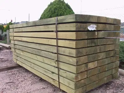 Timber sleepers for retaining walls and landscaping projects